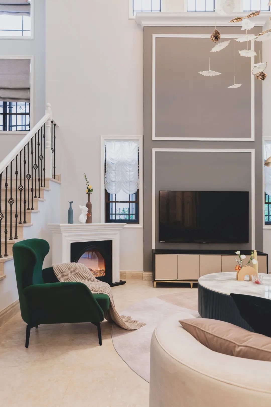 君悦湾 400㎡别墅法式混搭风设计丨尚层别墅装饰-4