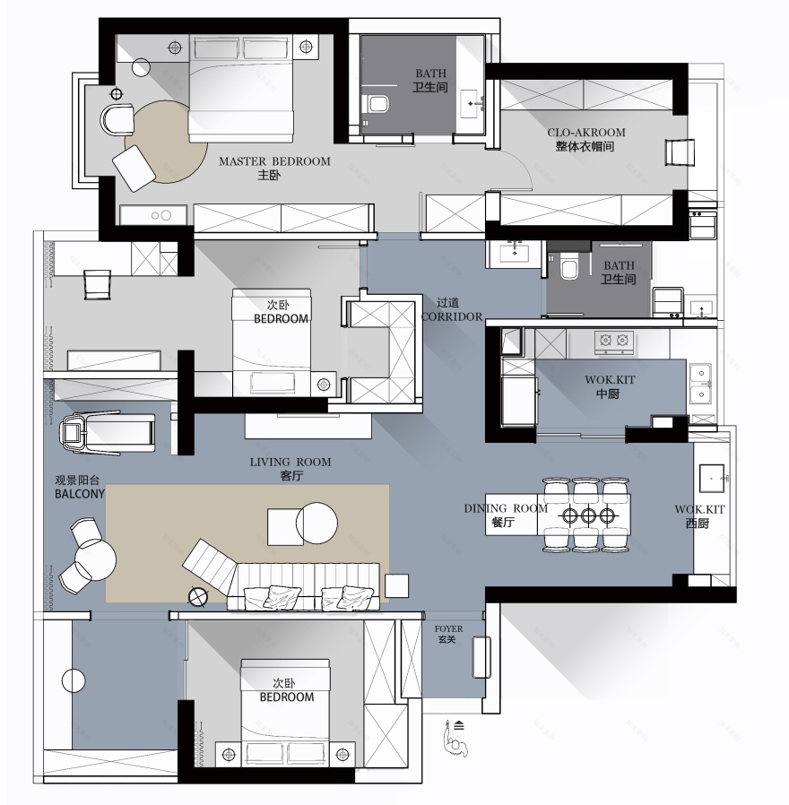暖阳下的温柔轻法式丨麻吉家装定制-2