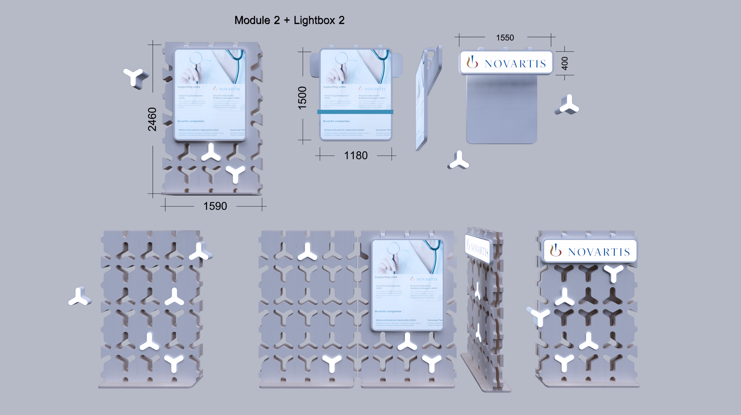 Novartis. Modular exhibition stand, 72 sq.m.-12