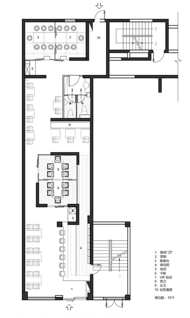 荣唐建筑丨日式餐厅丨竹の里日料-23
