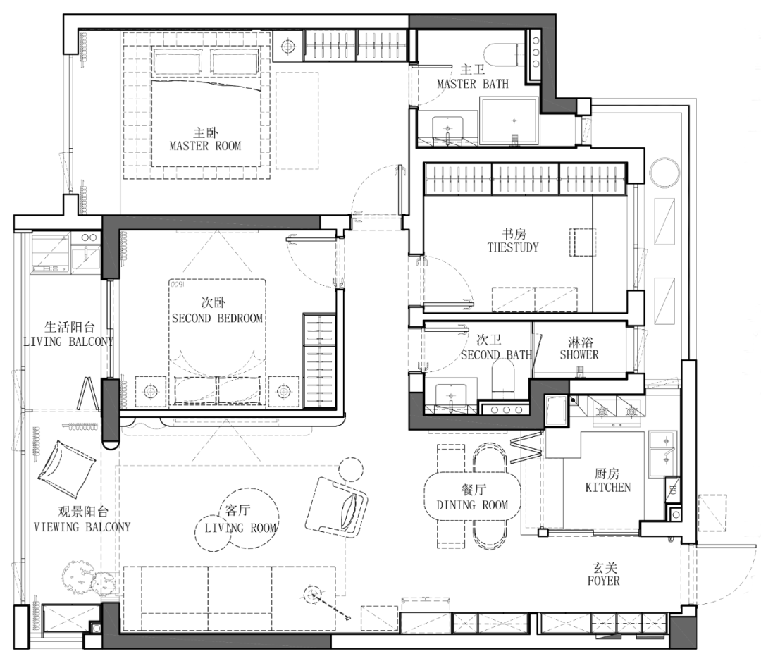 温馨恬淡是寻常 · 杭州金科博翠碧蓝湾精装改造丨中国杭州丨菲拉设计-56