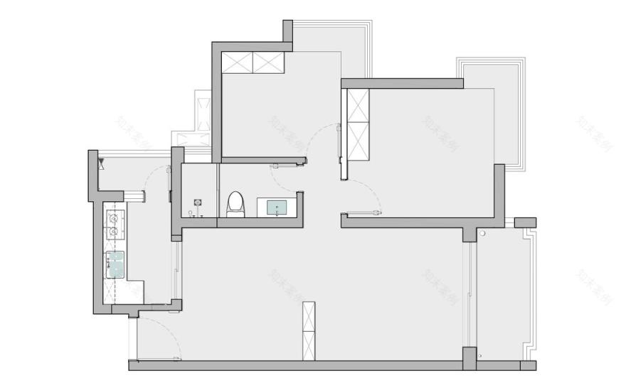 82㎡三口之家的半开放式冥想空间设计-0