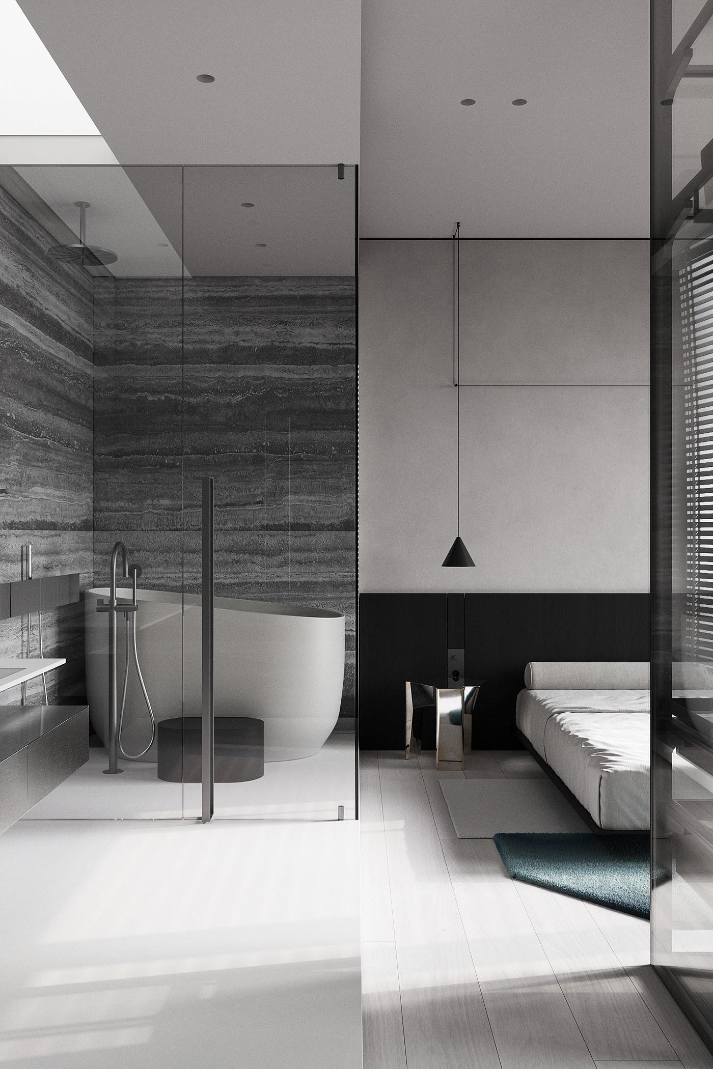 黑灰调子，极致简约空间！-25