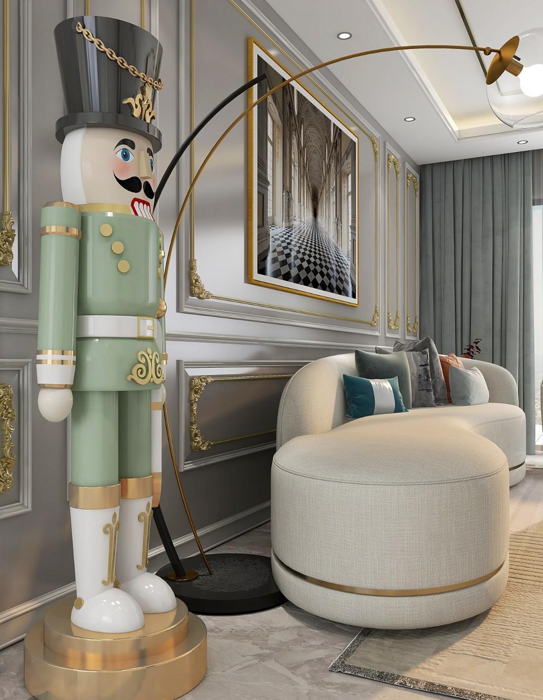 187㎡欧式轻奢风,打造典雅艺术空间-1