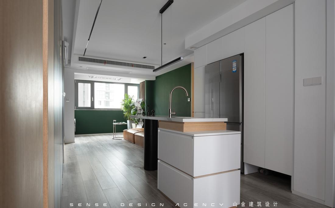 灰色绿调的通透空间 · 小三室变大二室的惊艳改造-32