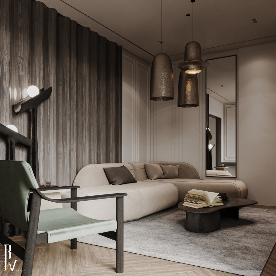 KSA 新古典风格客厅设计丨Black N White-18