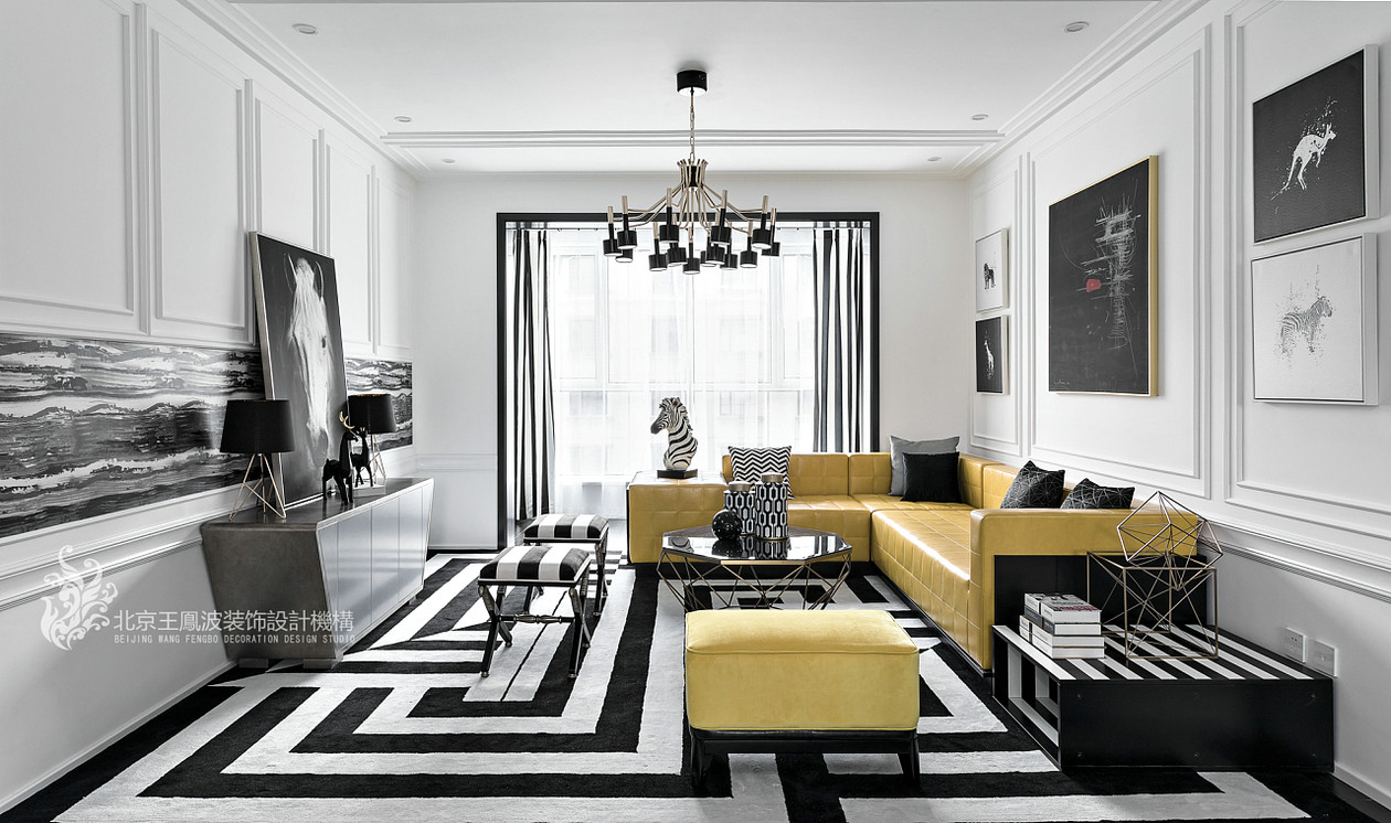 新城名苑样板房 | 王凤波设计,黑白色调的惊艳之作-7