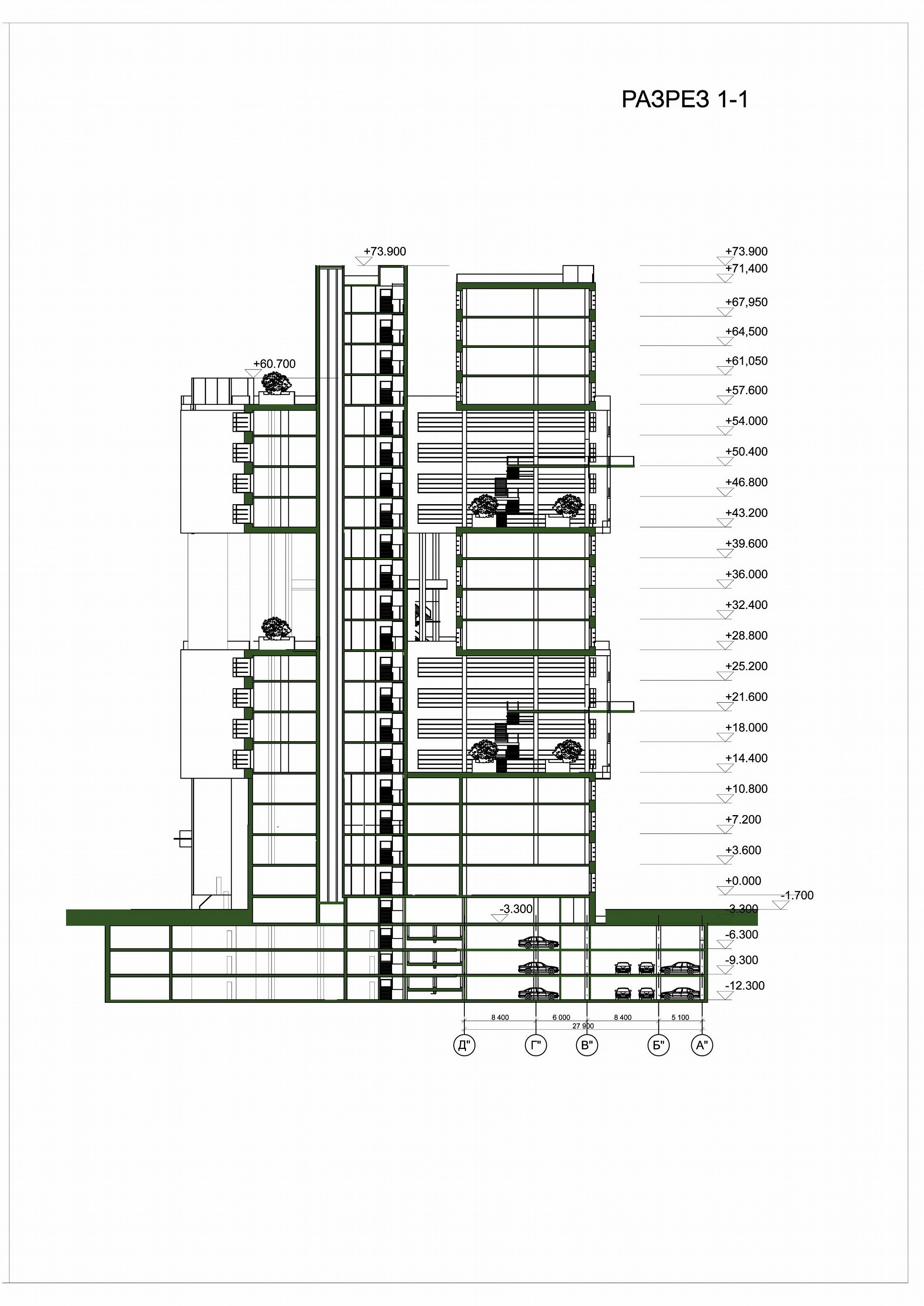莫斯科 1 号 Zemelny pereulok 办公室和酒店建筑设计-16