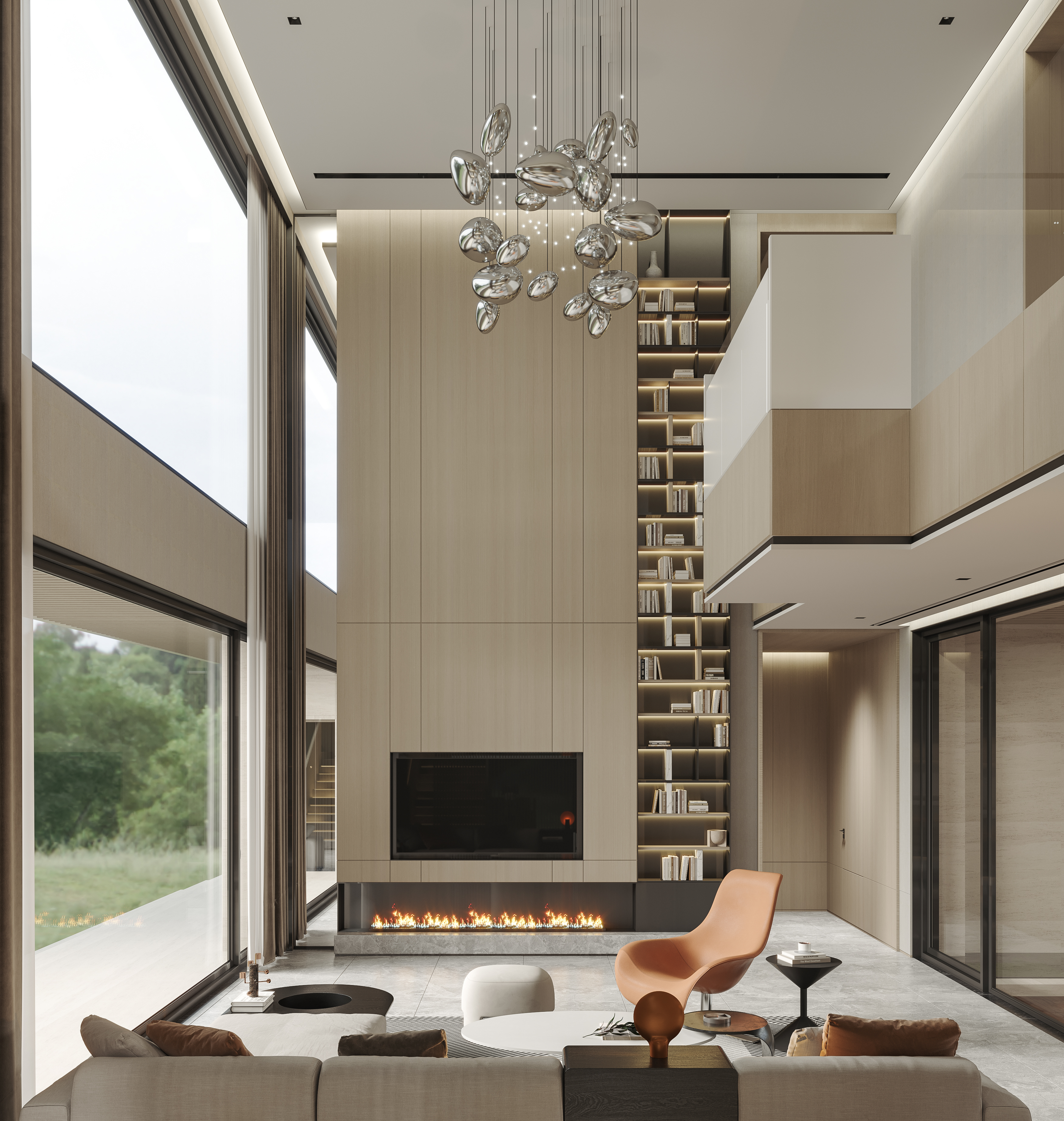 现代别墅客餐厅-29