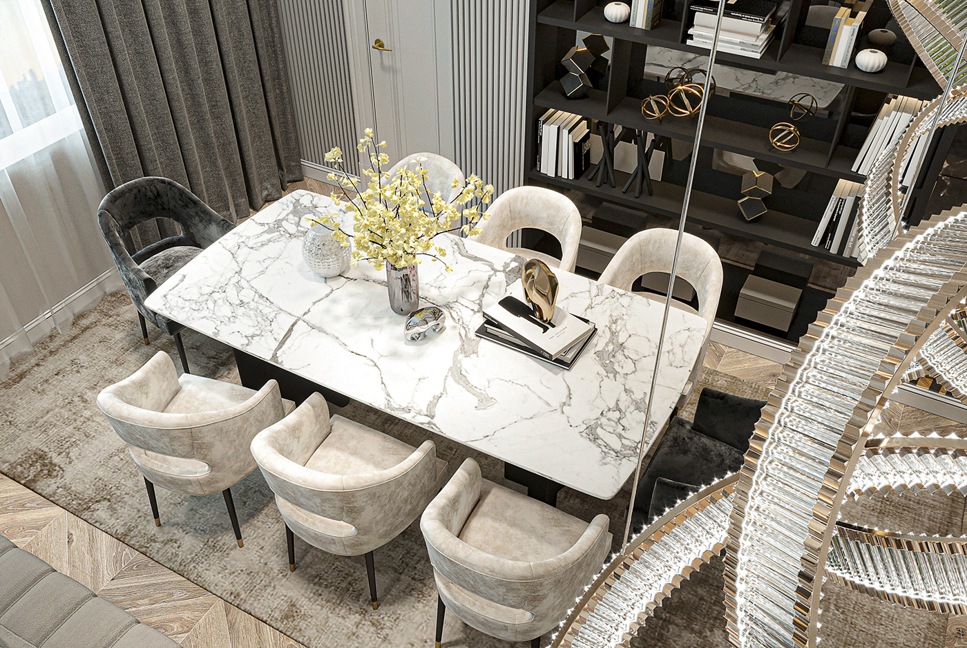 Люксовая гостиная, luxury living room|塔吉克斯坦-9