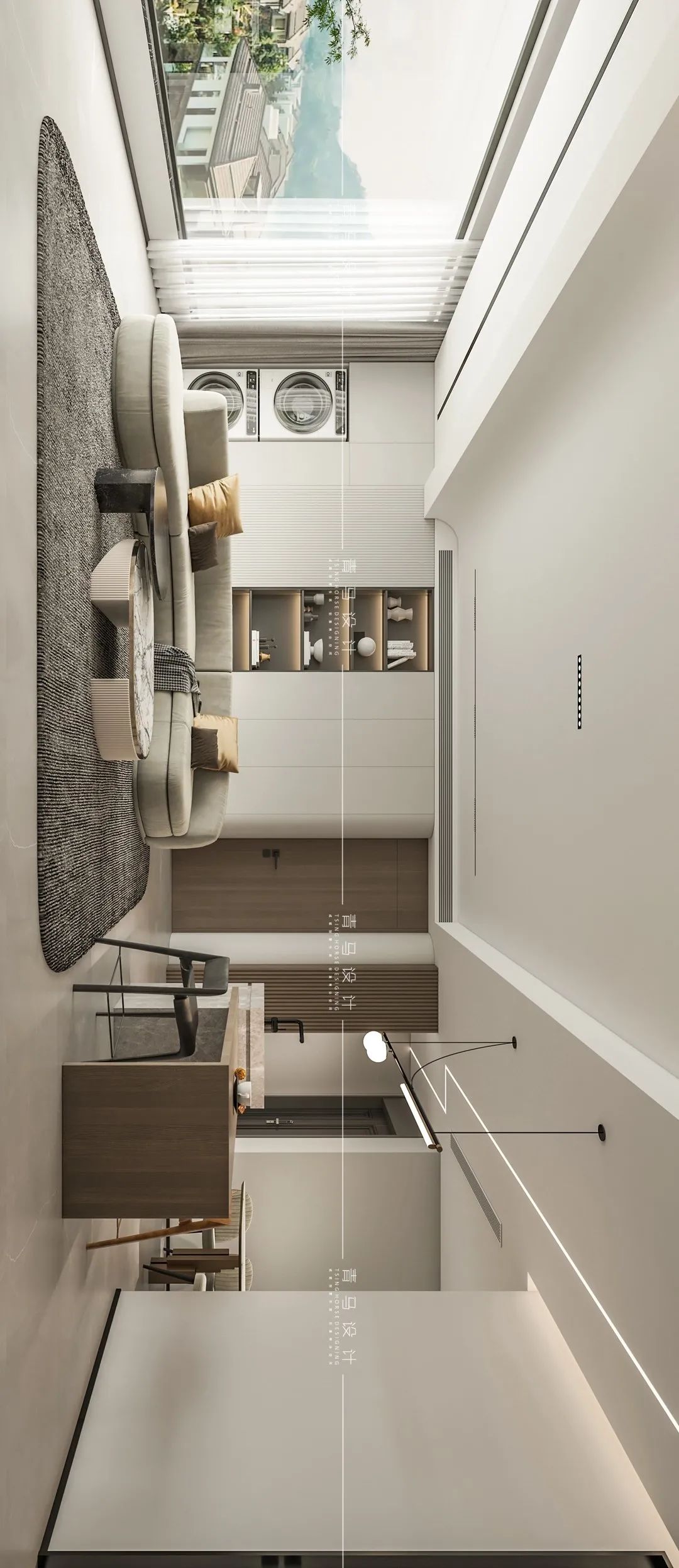 龙湖景粼天序现代简约家居设计丨青马别墅空间设计-45