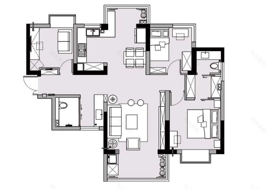 平吉上苑现代简约之家丨希雅室内设计-16