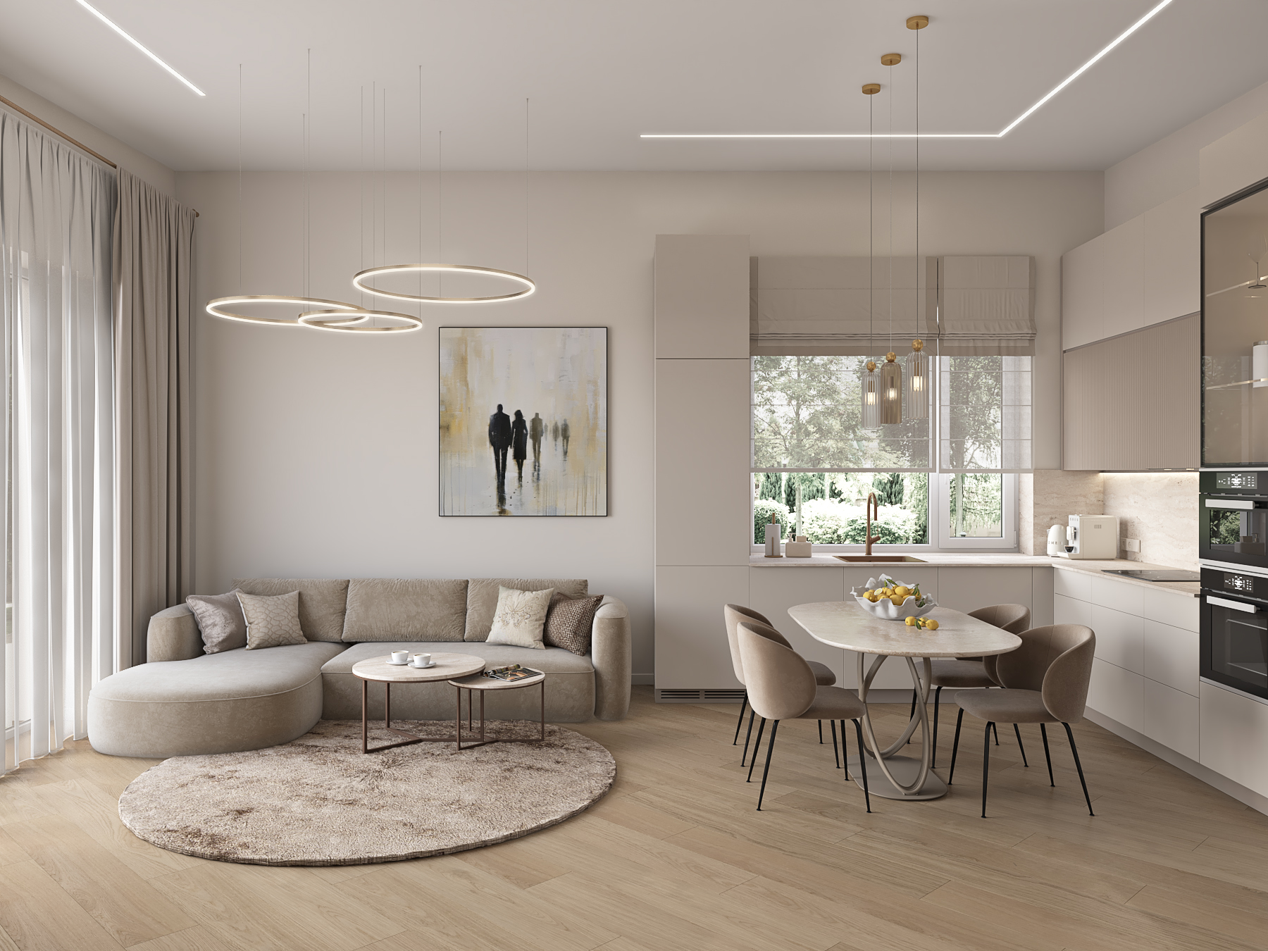 Гостиная-кухня-0