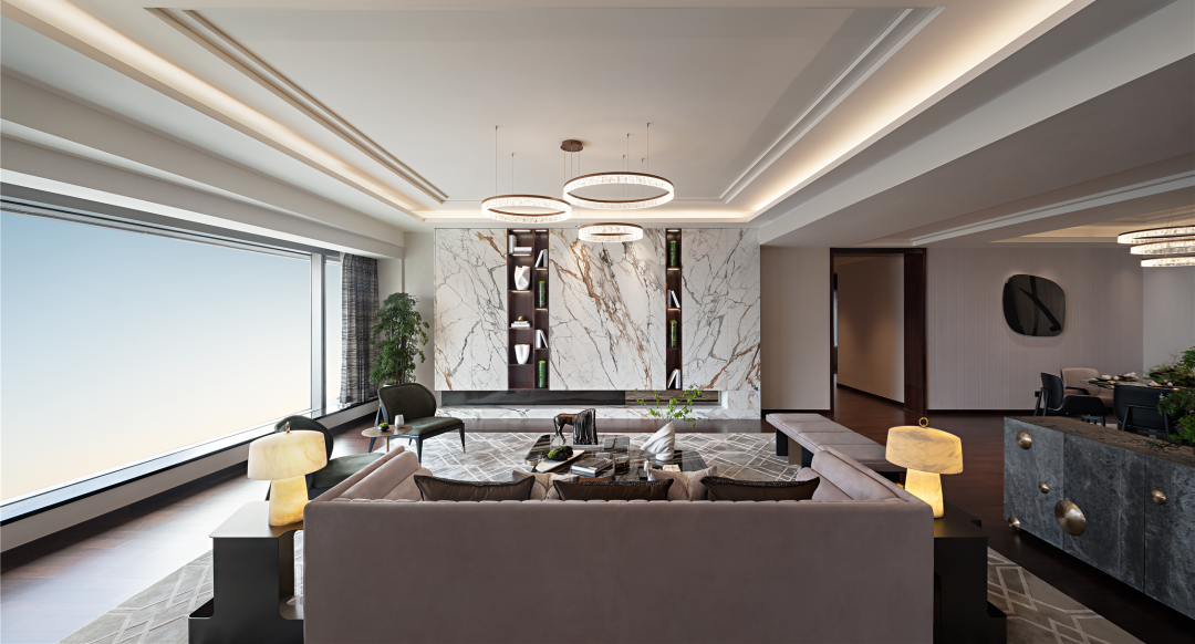 深圳中心·天元 383㎡ 平层公寓样板房丨中国深圳丨KPF,Aedas-25