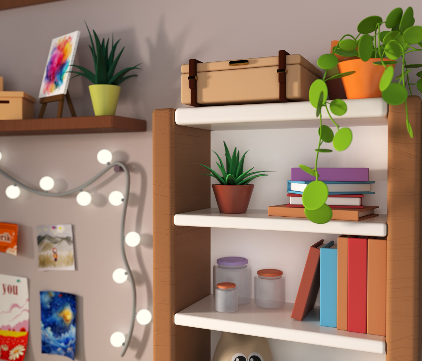 3d Isometric bedroom-7