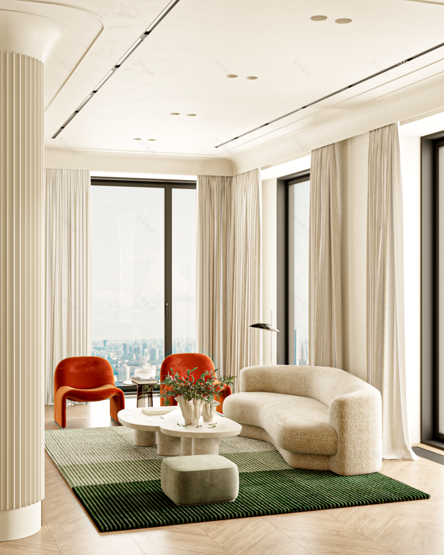 欧式二居室室内设计丨Attico Interiors-4