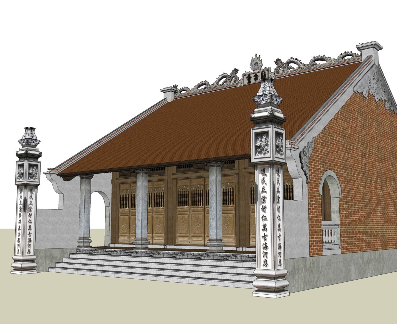 越南古建筑寺庙Sketchup模型库（P6）-5