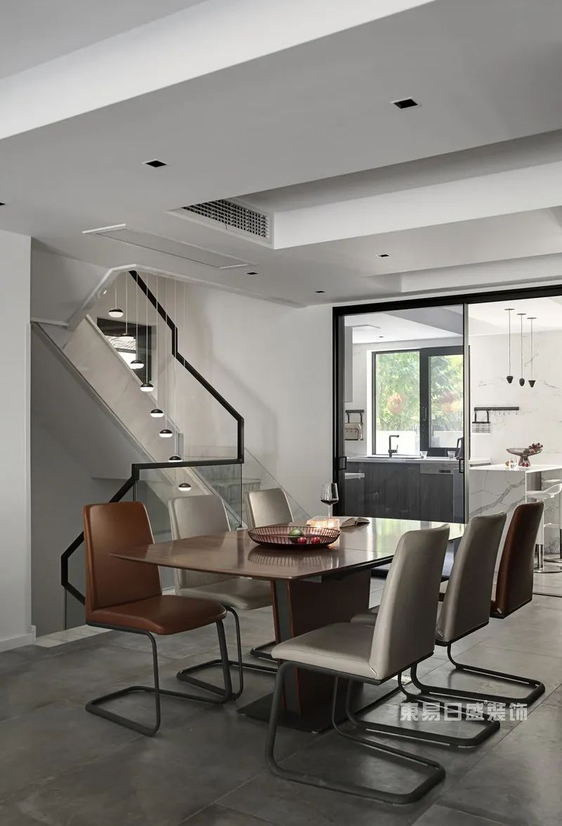 开放式多功能客厅设计，这个北欧风真全能！实拍230㎡北欧风别墅设计-43