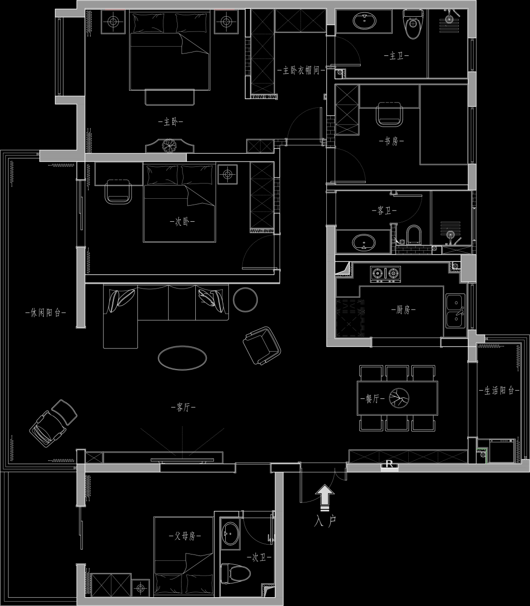 紫薇西棠 · 现代简约的温暖之家丨中国西安丨西安.大小空间设计-49