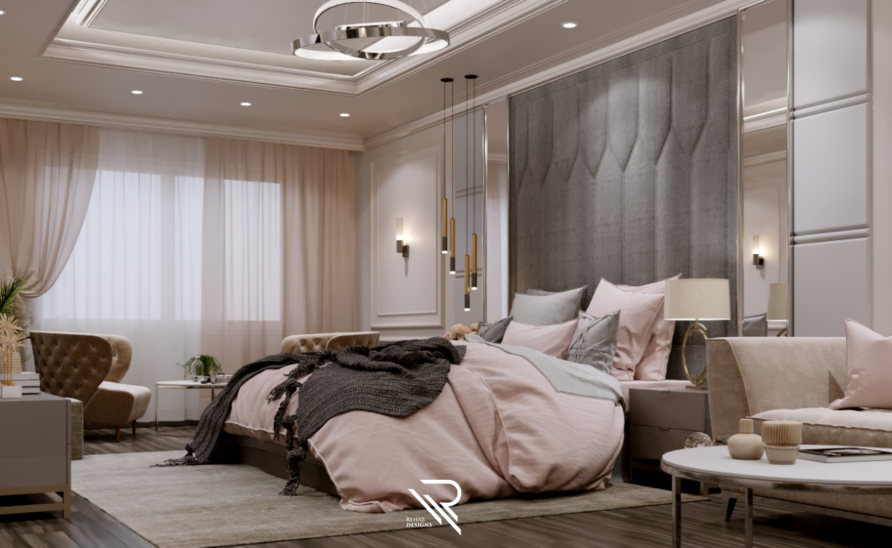 主卧室 梳妆和浴室丨沙特阿拉伯吉达丨vision design and construction-4