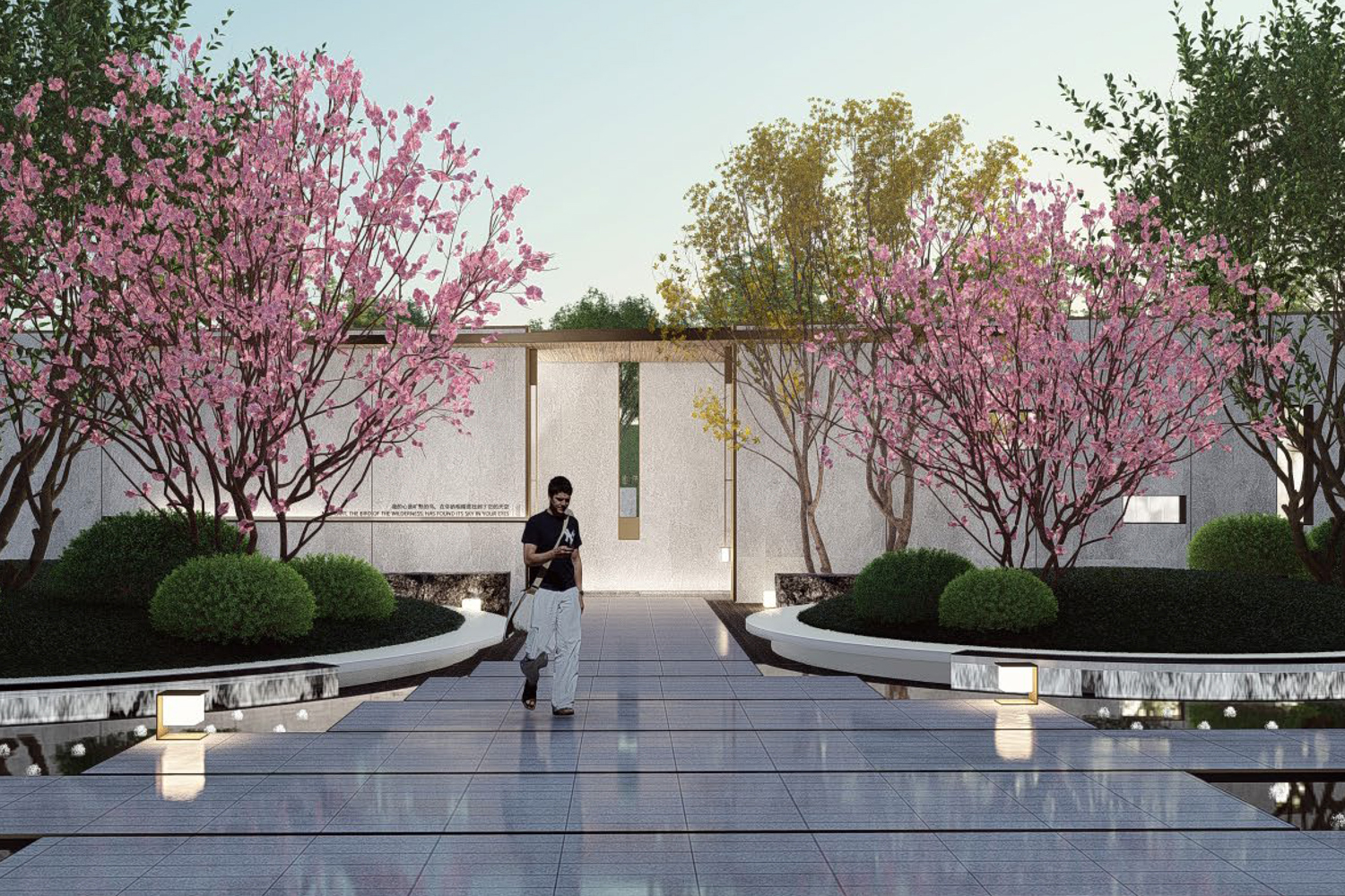 天津远洋宽阅时光示范区景观SU模型-0