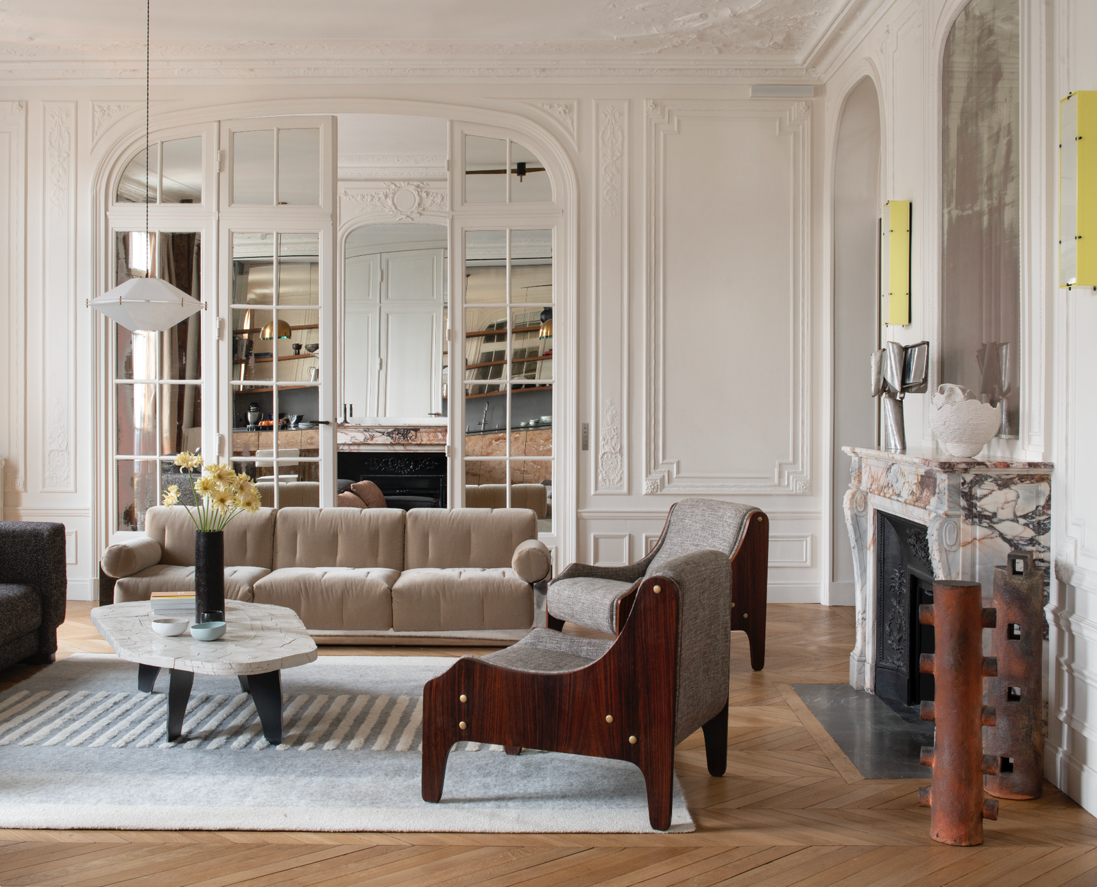 巴黎凯旋门后精致公寓设计丨法国巴黎丨Sandra Benhamou-12