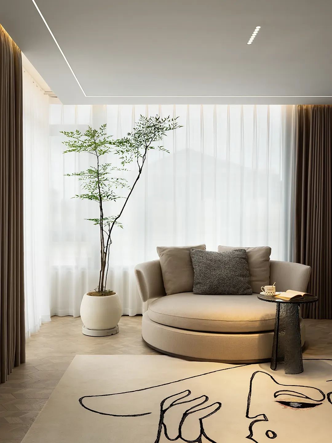 600㎡轻奢豪宅丨南京既白空间设计 李文杰-65