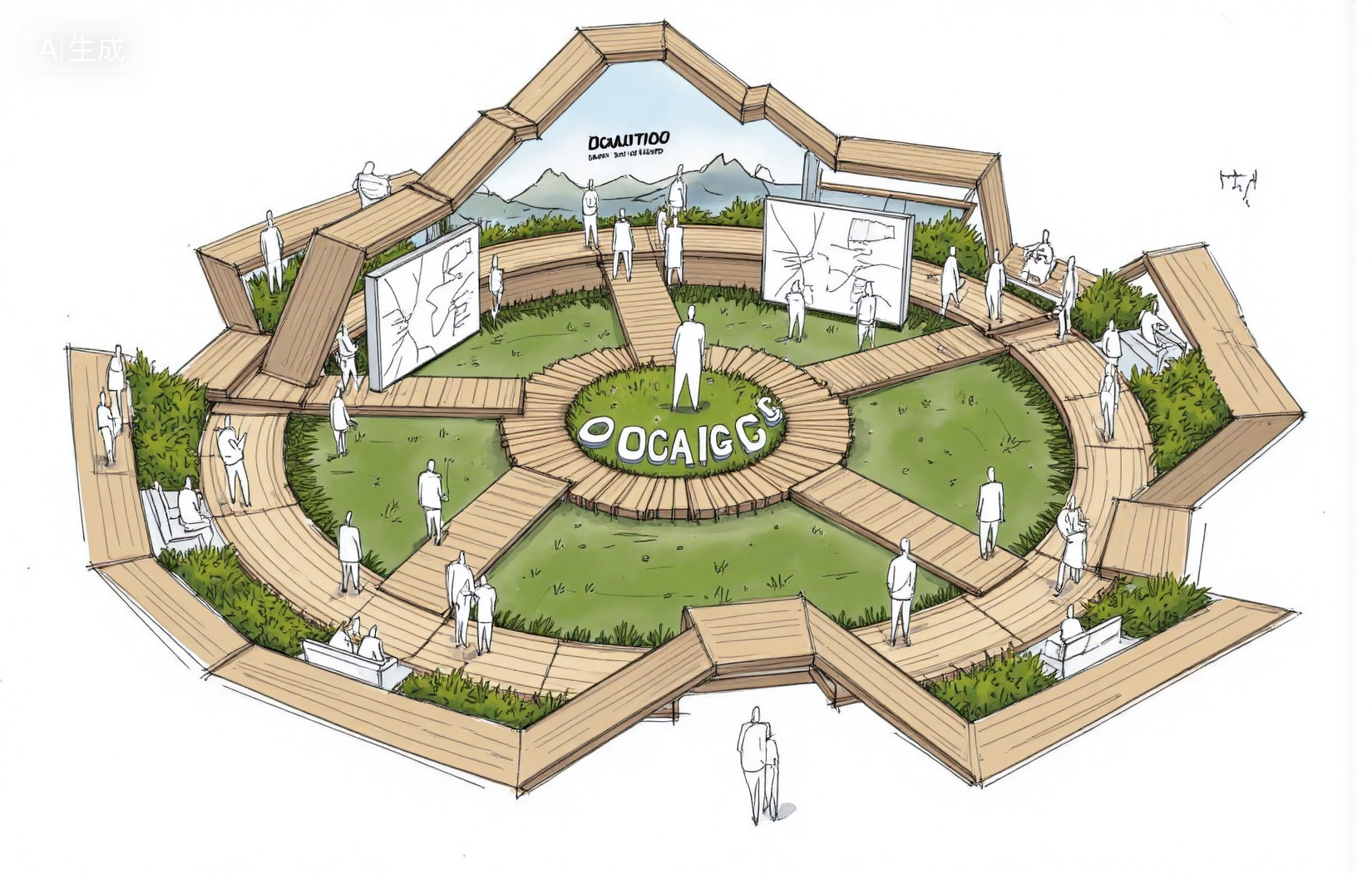 户外秀场概念草图sketch-1