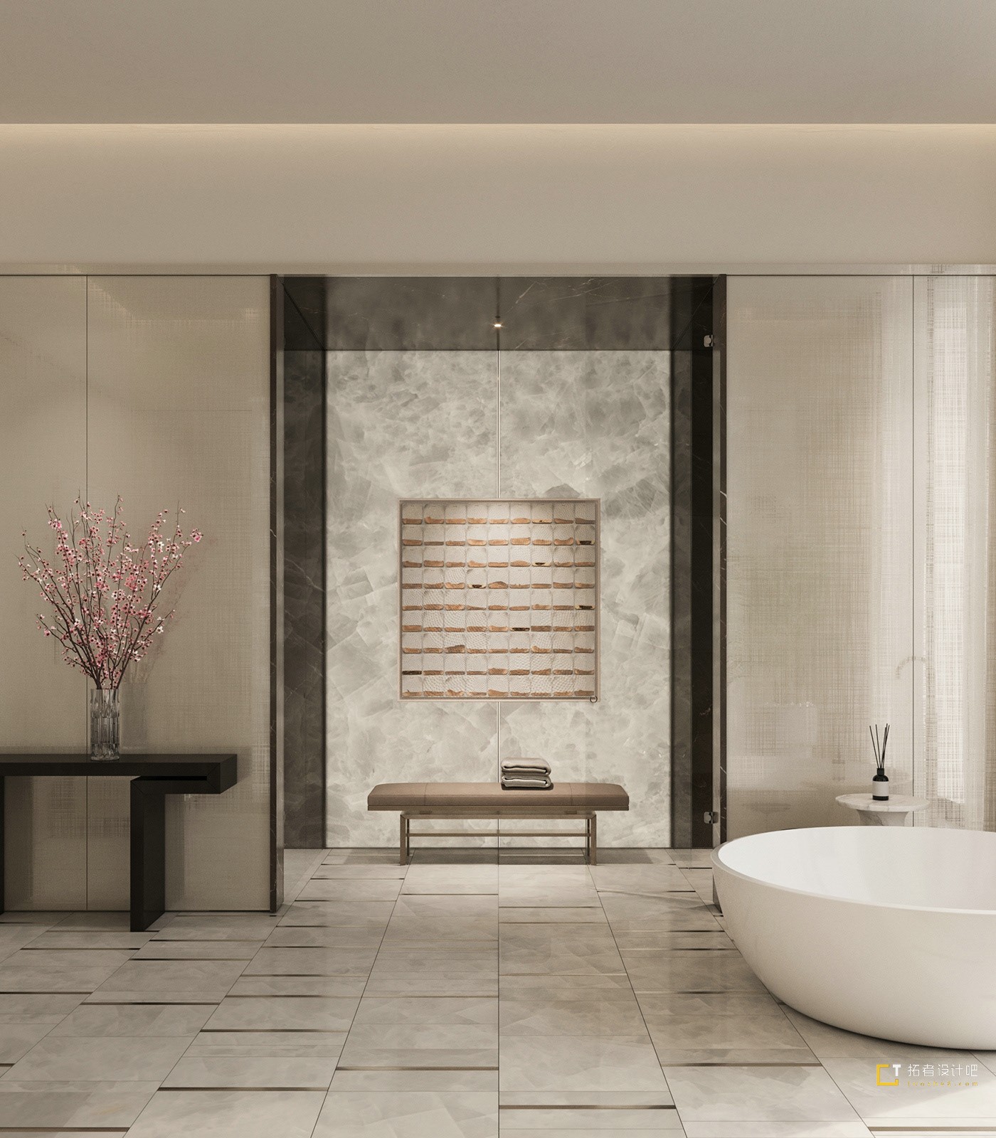 1000平 现代挑空别墅设计！-17