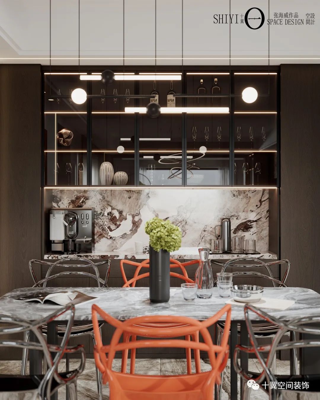 淳厚咖啡香 · 张海威的新中式设计魅力丨十翼空间装饰-2