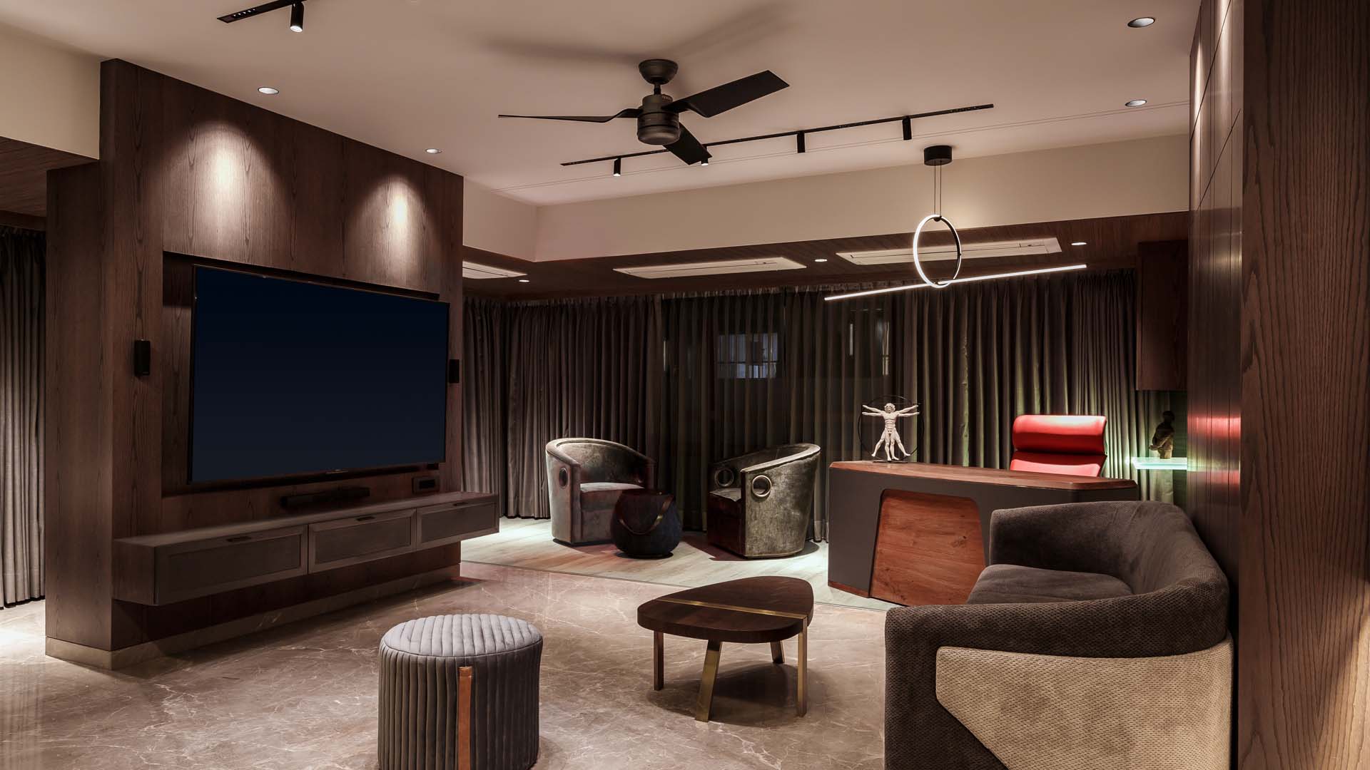 普贾复式住宅·室内设计丨叙利亚德拉丨Sumessh Menon Associates-23