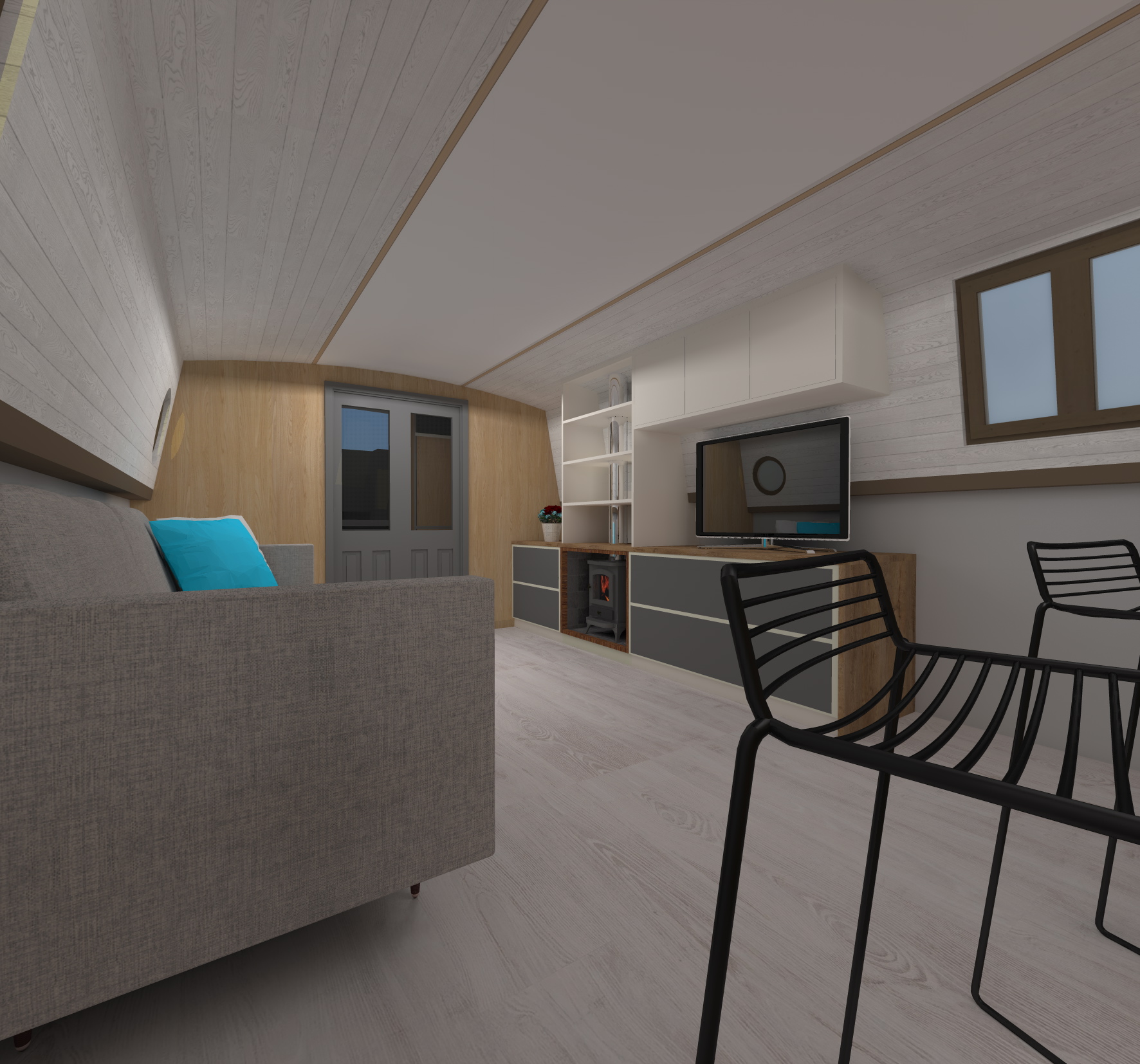 CANAL BOAT SERENDIPITY logo and interior-44