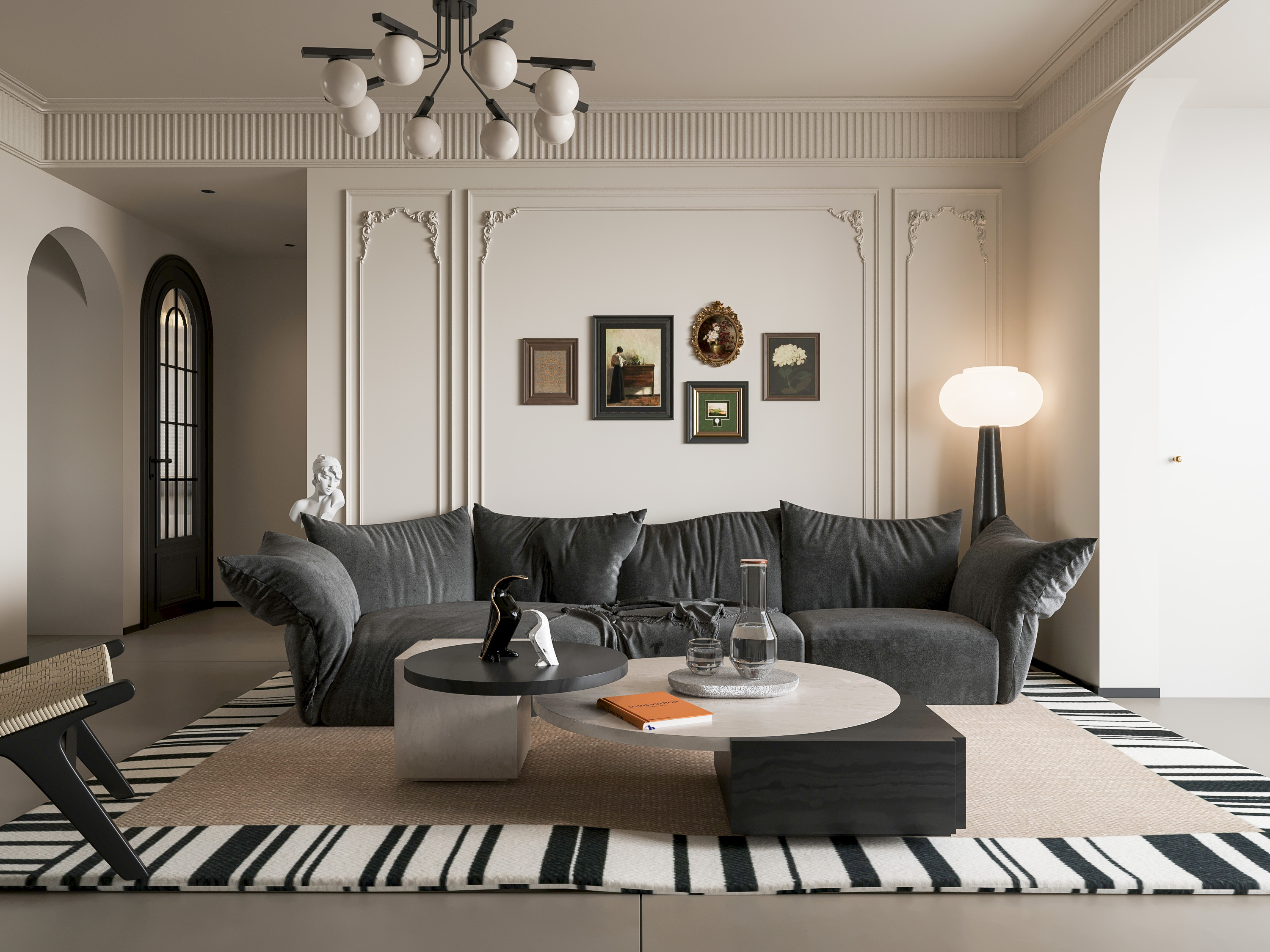 异地设计｜淄博悦府｜法式复古风-2