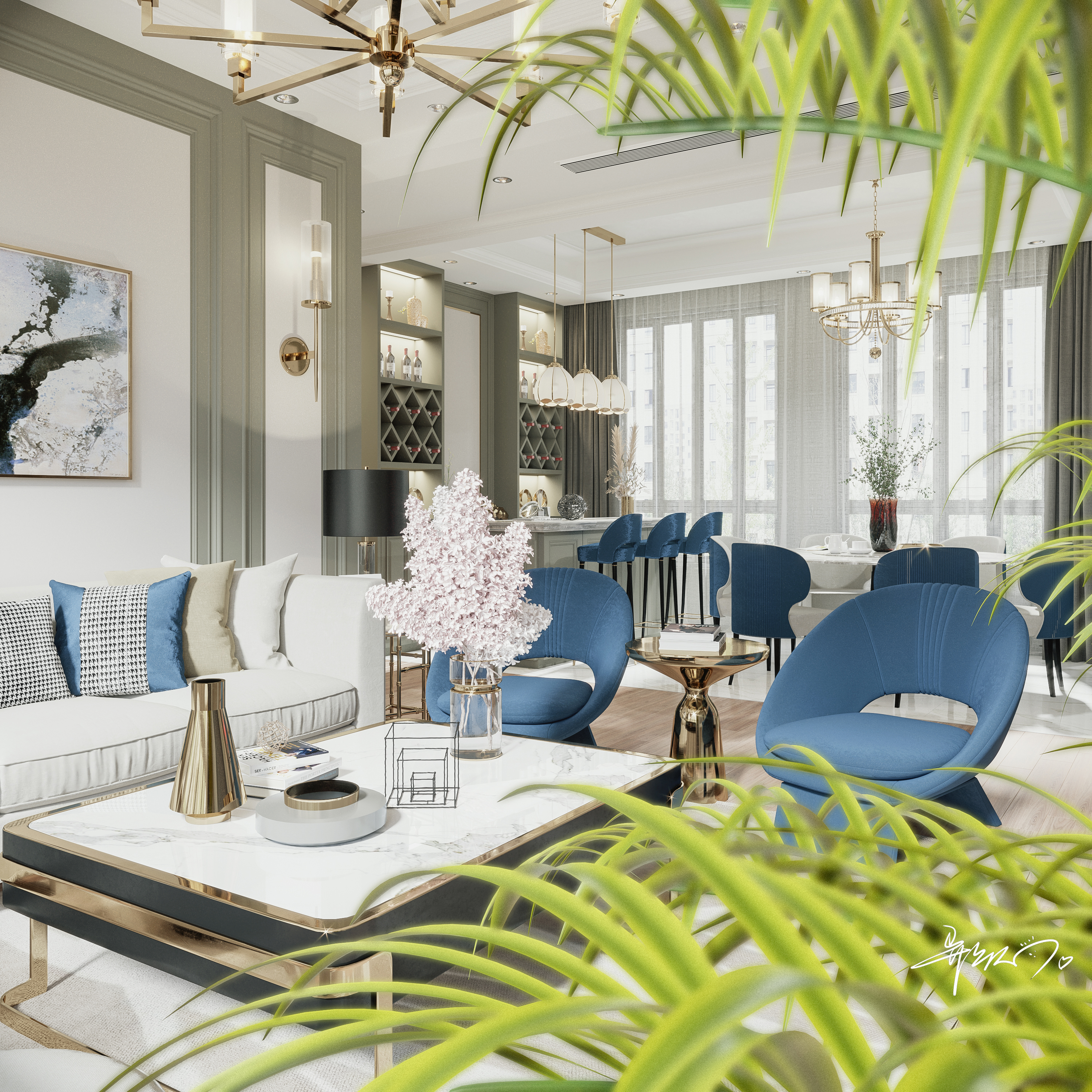 现代轻奢风在 Corona 项目的完美呈现-7