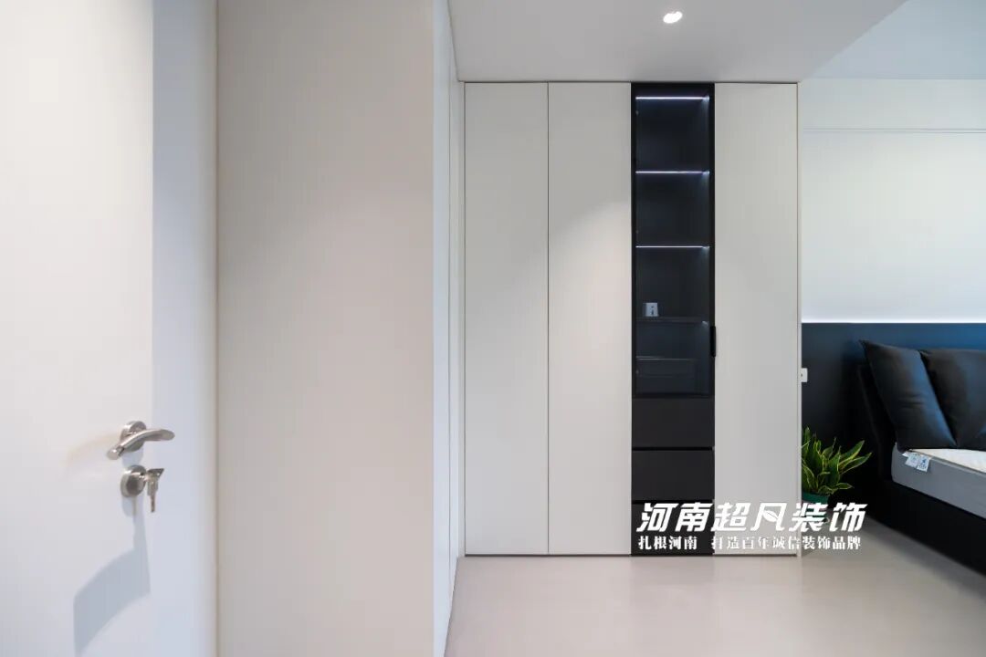 完工首发丨金水区美盛教育港湾，110平黑白灰极简风，色彩纯粹层次丰富-140