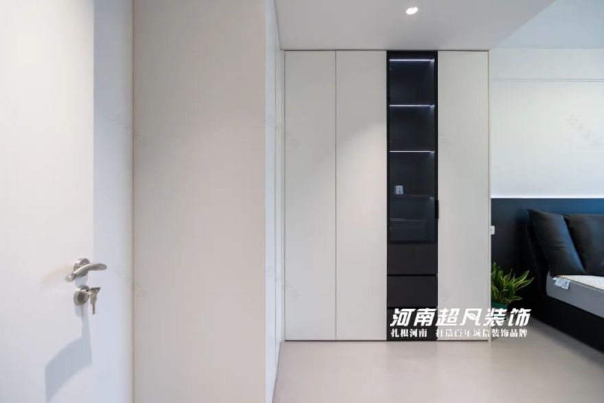 完工首发丨金水区美盛教育港湾,110平黑白灰极简风,色彩纯粹层次丰富-140