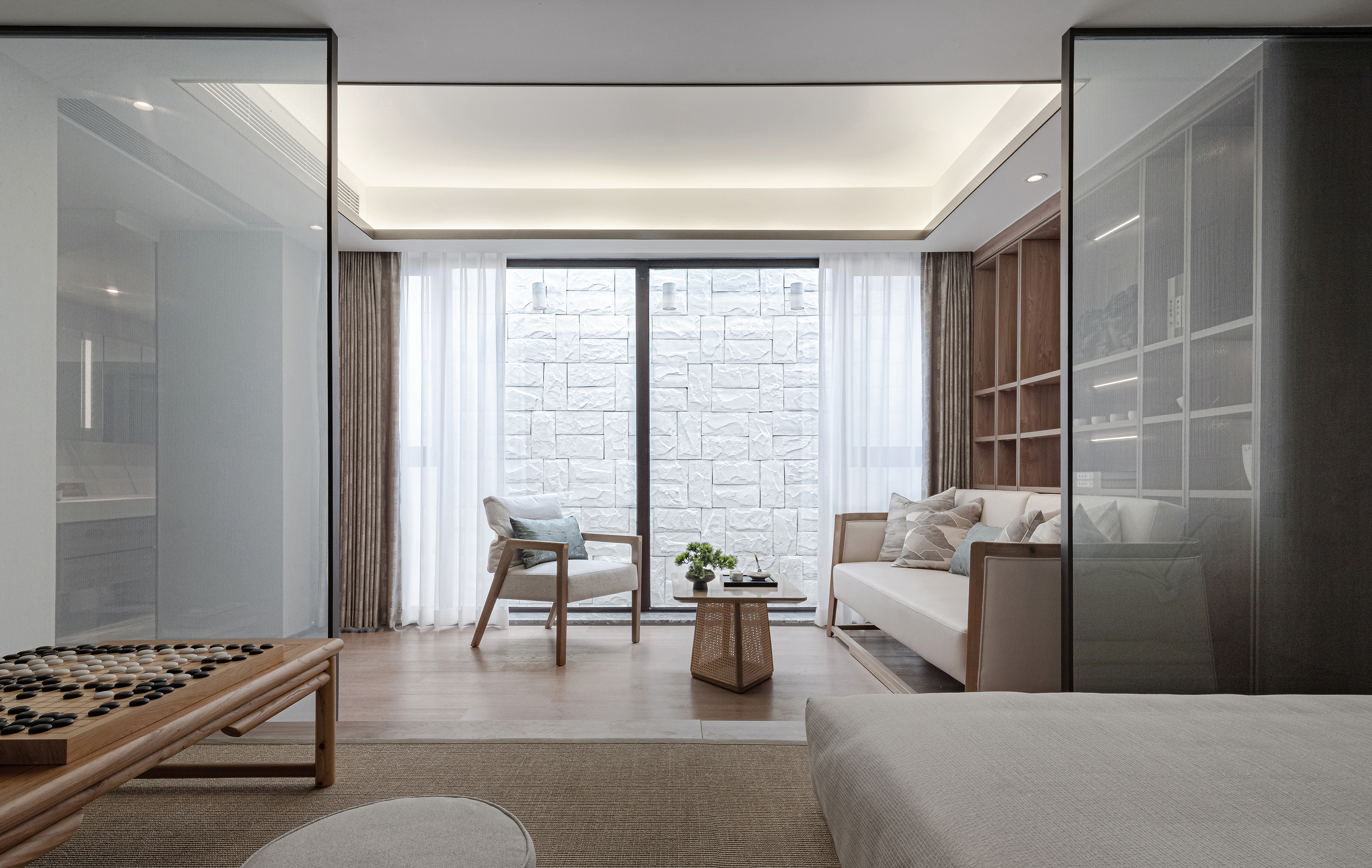 济南雍泉府下叠样板间 | 素雅新中式,融入自然之美-58