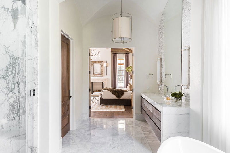 德州现代家居 | 黑白厨房与独特壁炉的完美融合-11