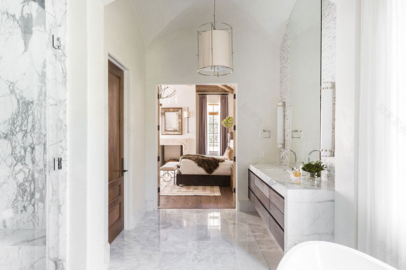 德州现代家居 | 黑白厨房与独特壁炉的完美融合-11