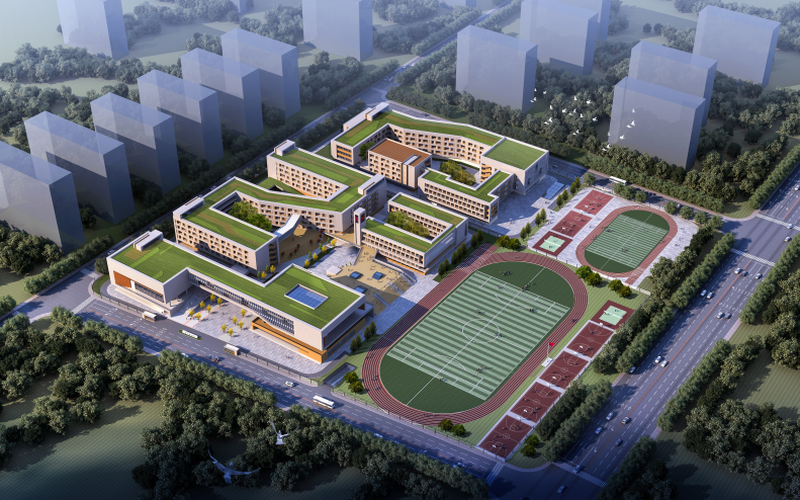 中学室内设计，融合传统与现代的教育空间-1