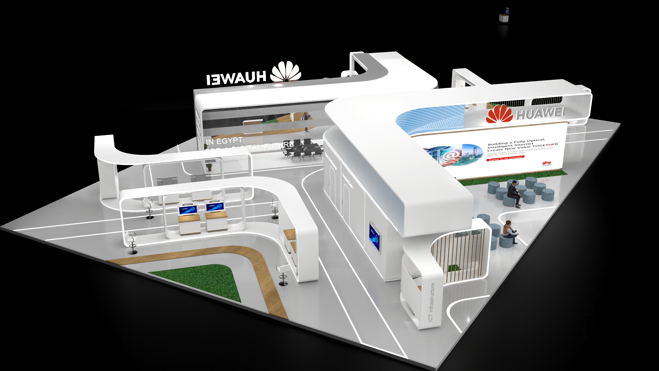 Huawei exhibition stall 展台-9