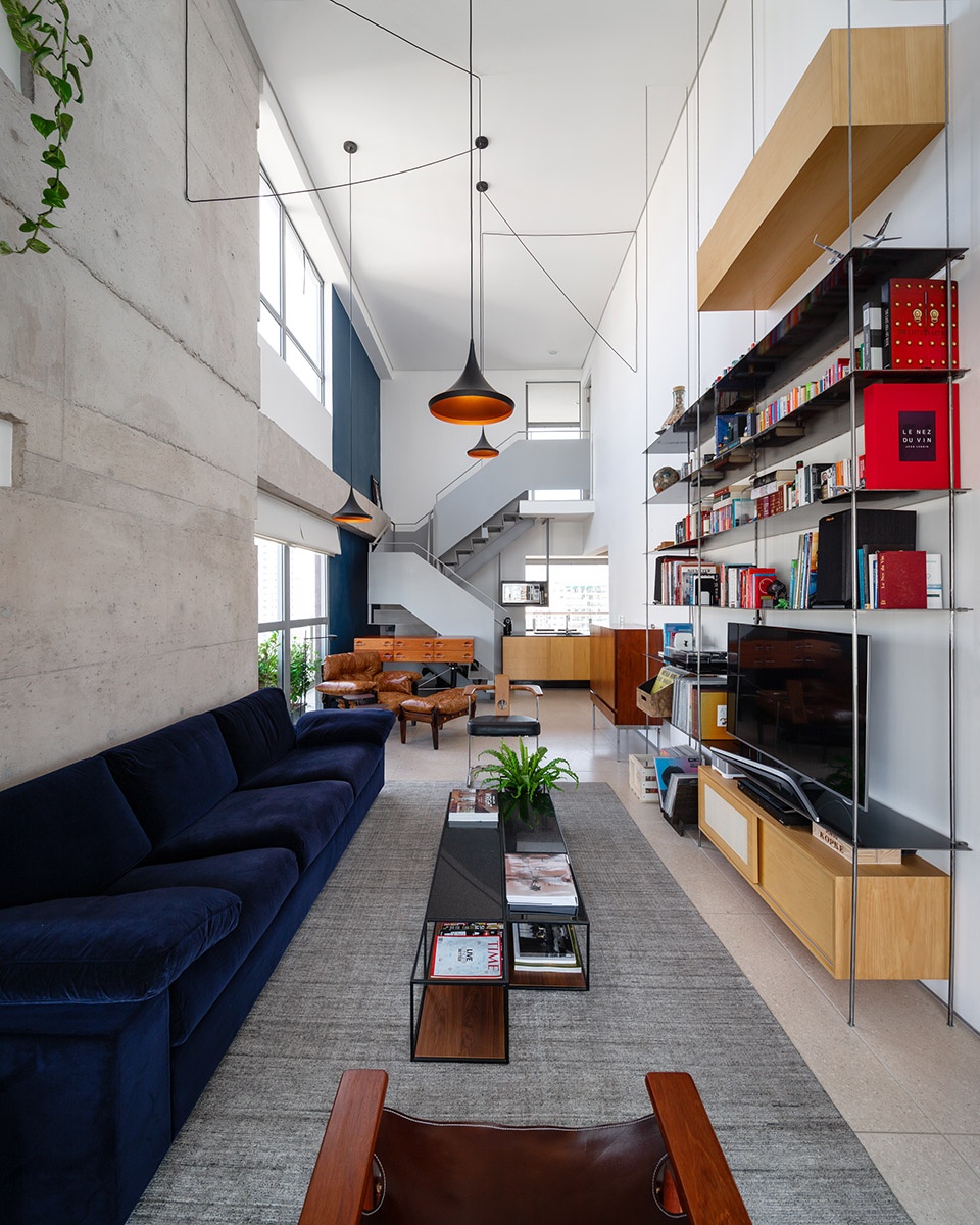 巴西圣保罗空中公寓，景观美化填充切割空间-16