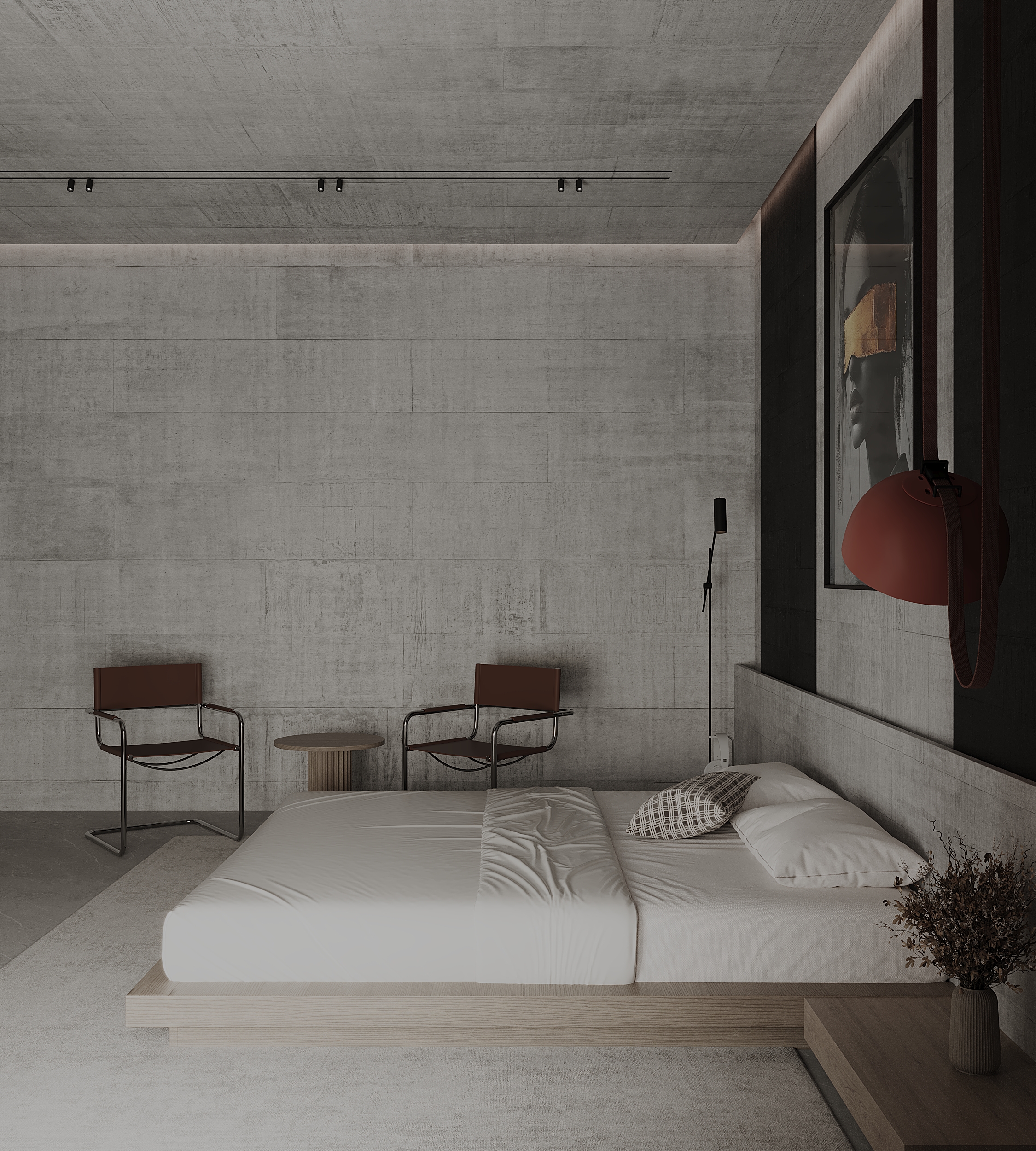 工业风主卧设计丨土耳其丨Mahmoud Ehab-8