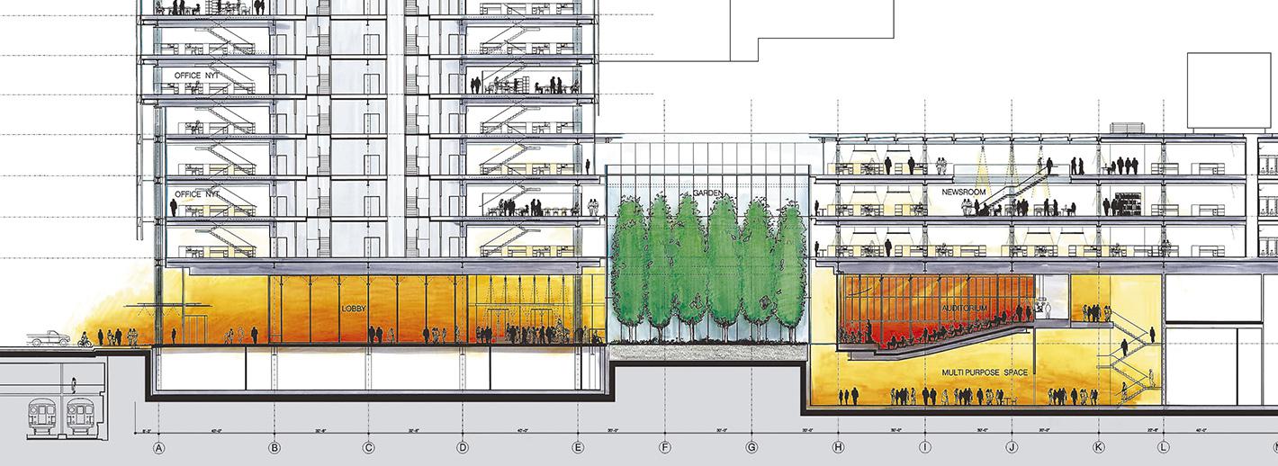 《纽约时报》总部大楼 | 透明、环保与城市连接的典范-17