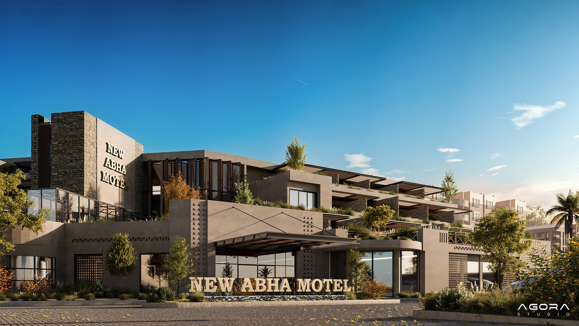 新阿卜哈度假村，新阿卜哈汽车旅馆丨沙特阿拉伯丨AGORA STUDIO-7