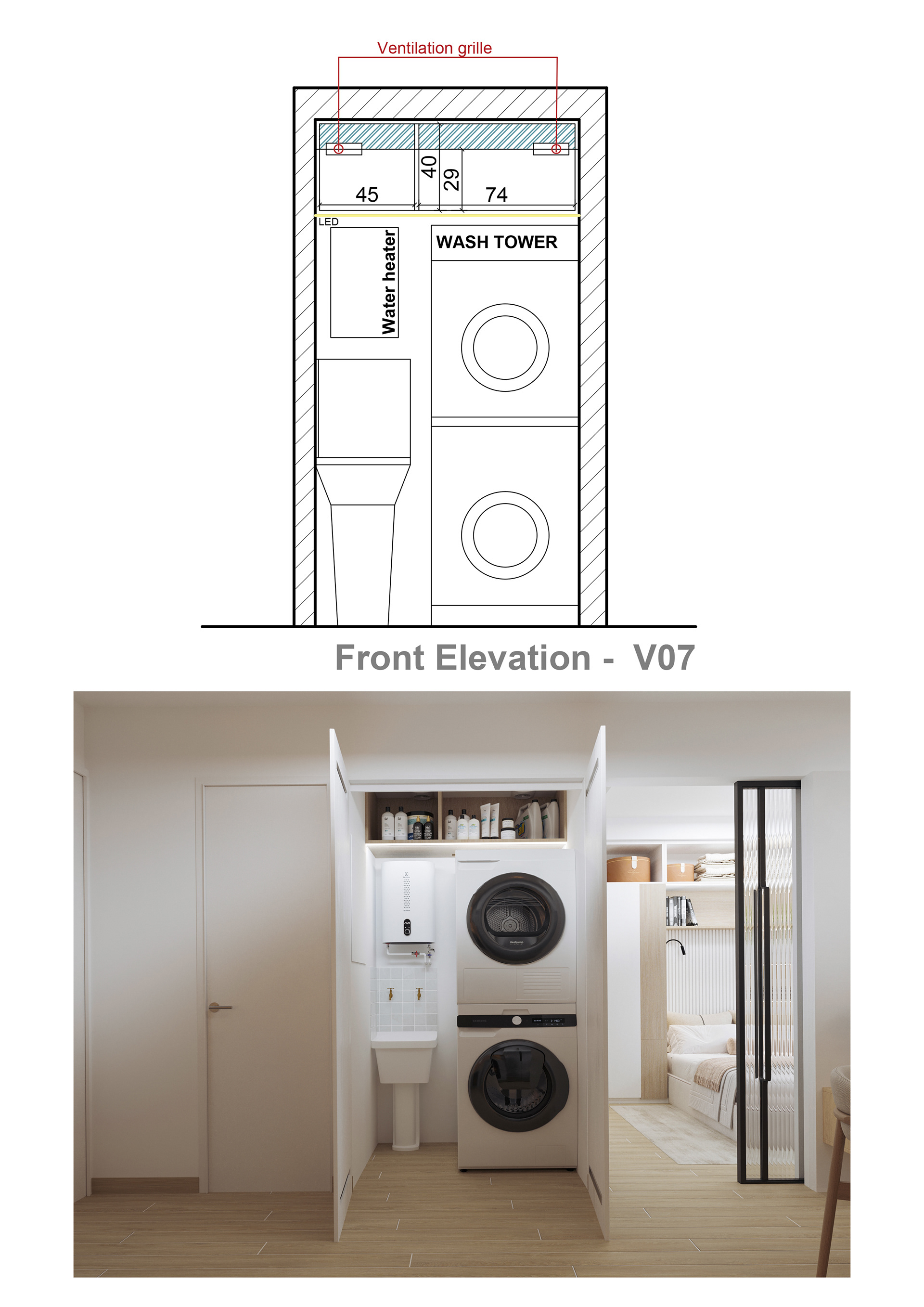 Compact Apartment Design in Panama – Custom Interiors-40