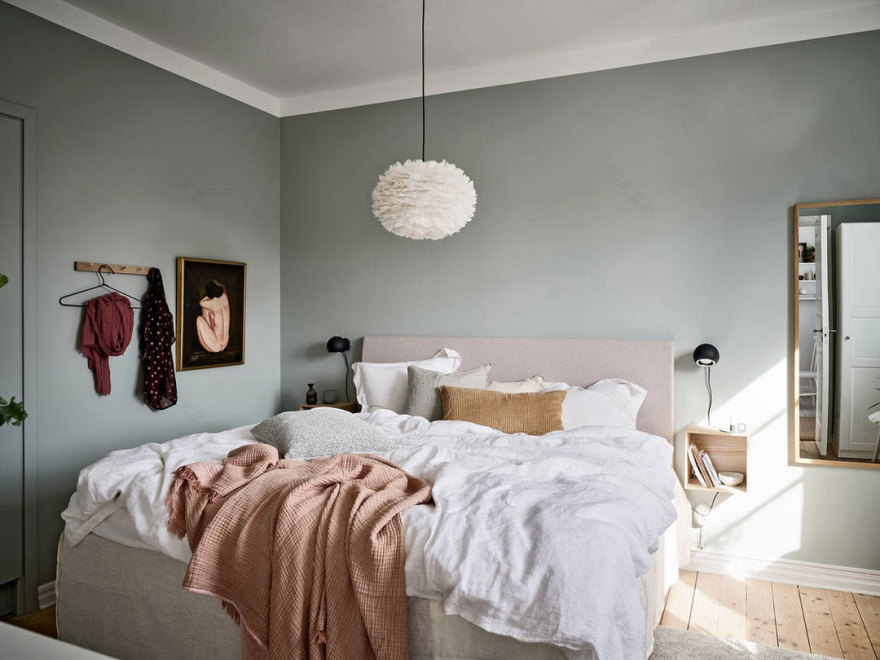 瑞典温馨公寓 | 色彩与艺术的完美融合-17