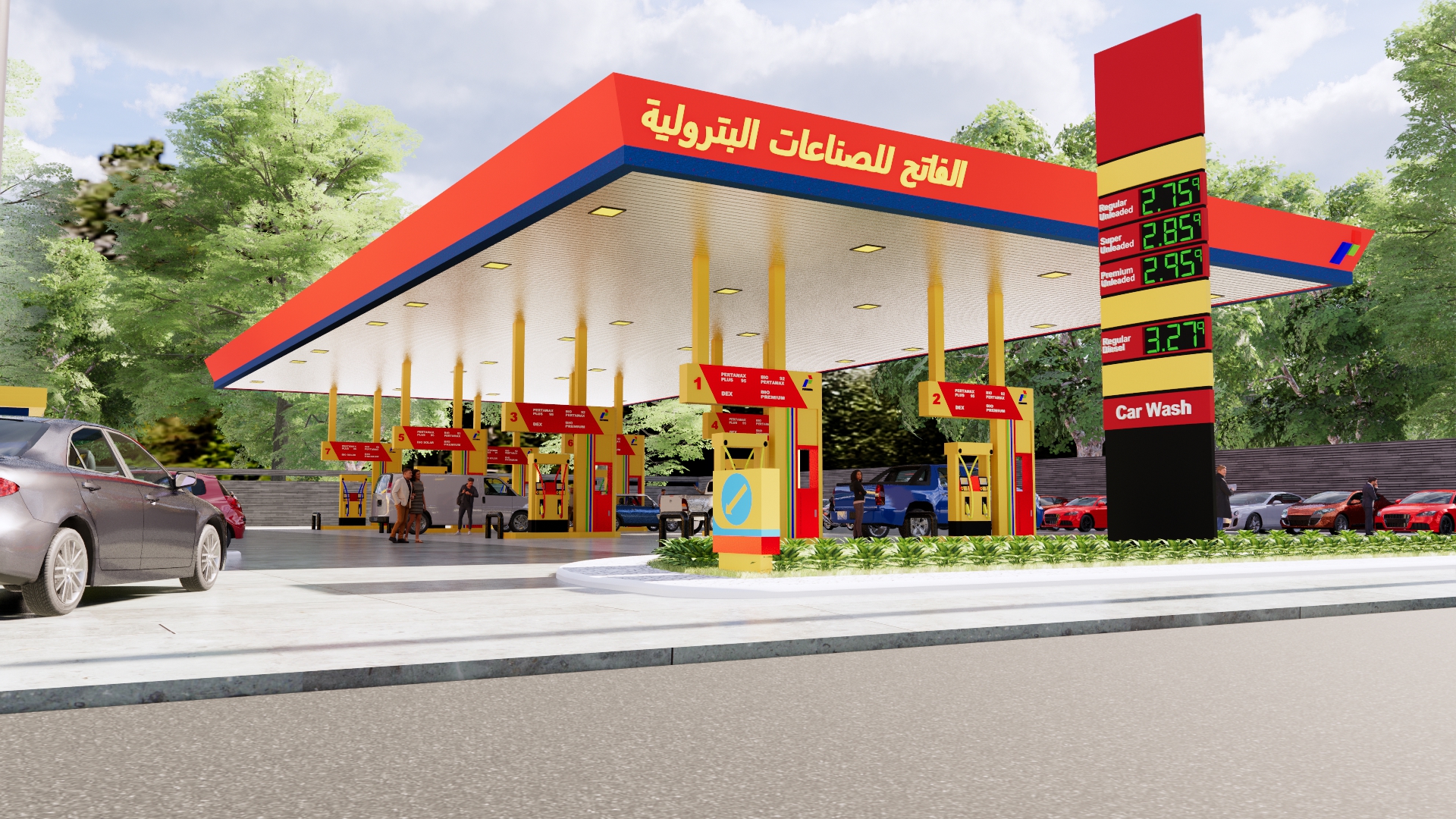 محطه بنزين علي طريق سريع-6