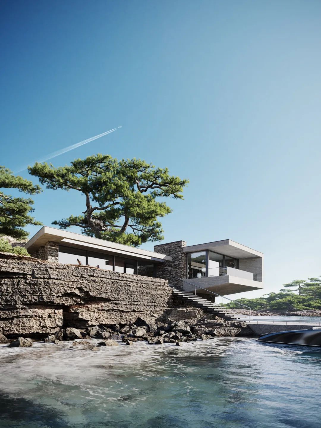 石崖湖畔豪宅丨ParaZodchih studio-24