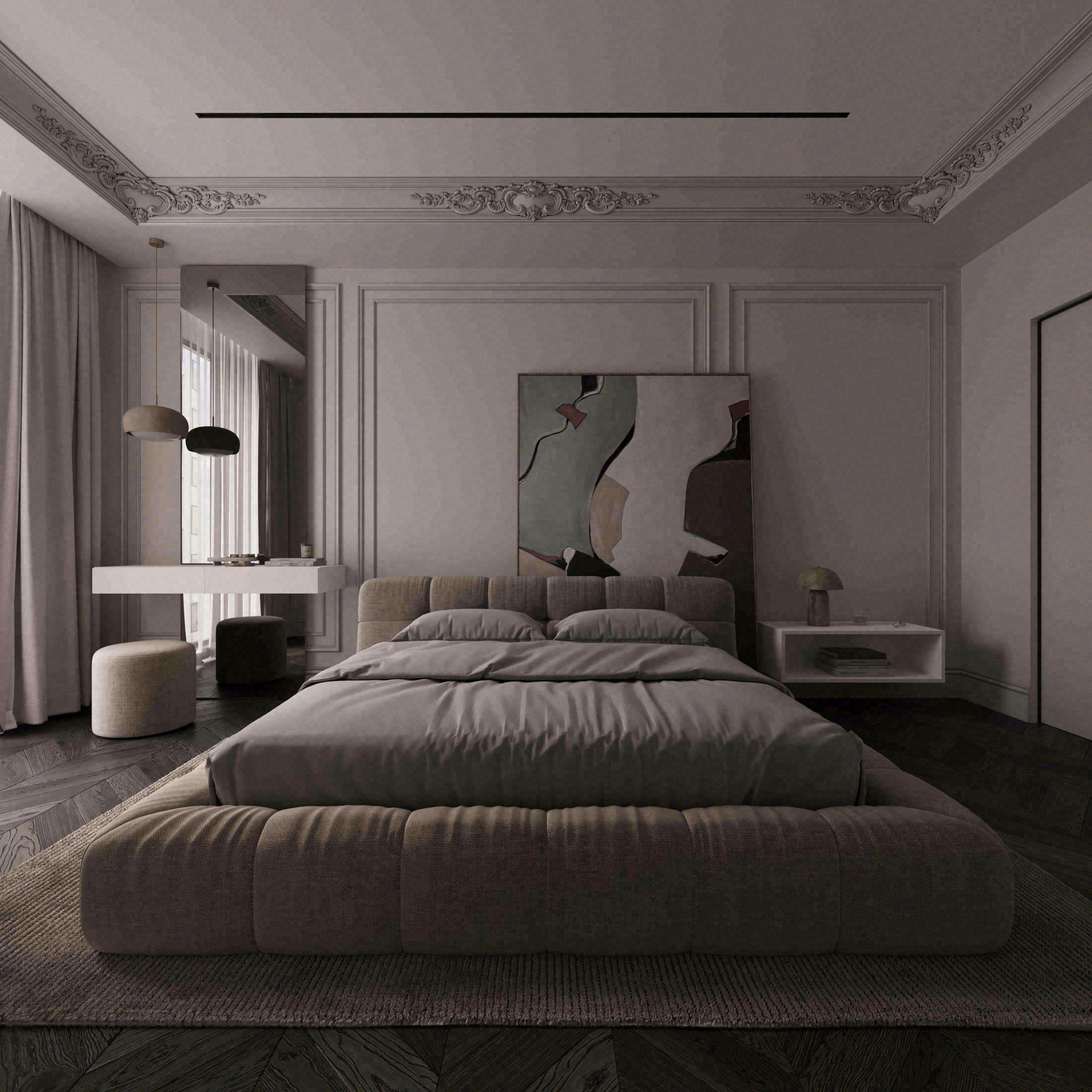 Neoclassical Bedroom Design - White City 2024-2
